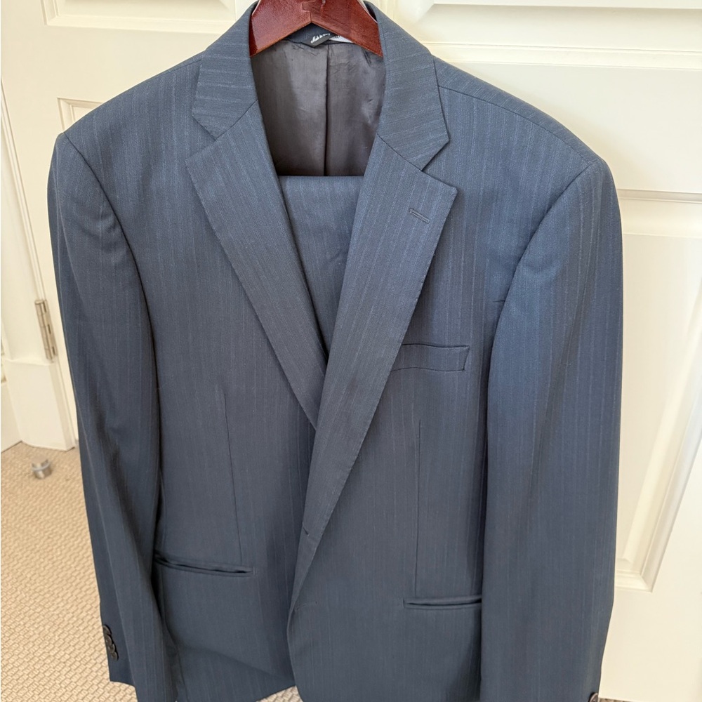 Saks Fifth Avenue Charcoal Pinstripe Suit